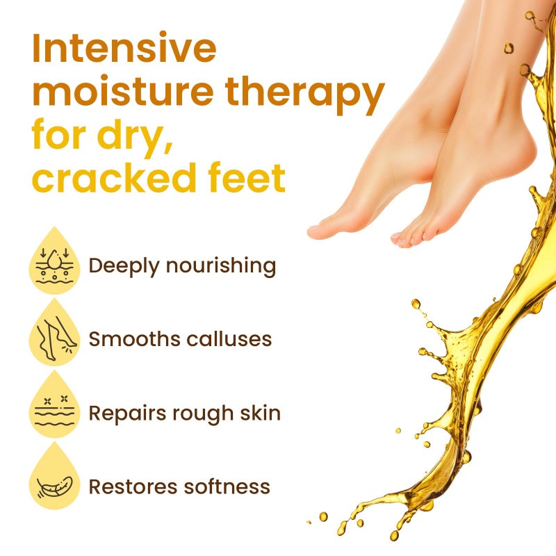 BLOOMORA Hydrating Foot Mask for Dry Cracked Feet  Restoring & Hydrating Socks with Shea Butter  Jojoba Oil & Vitamin E  Feet Mask For Women & Men Foot Care (6 Pairs) - Image 2